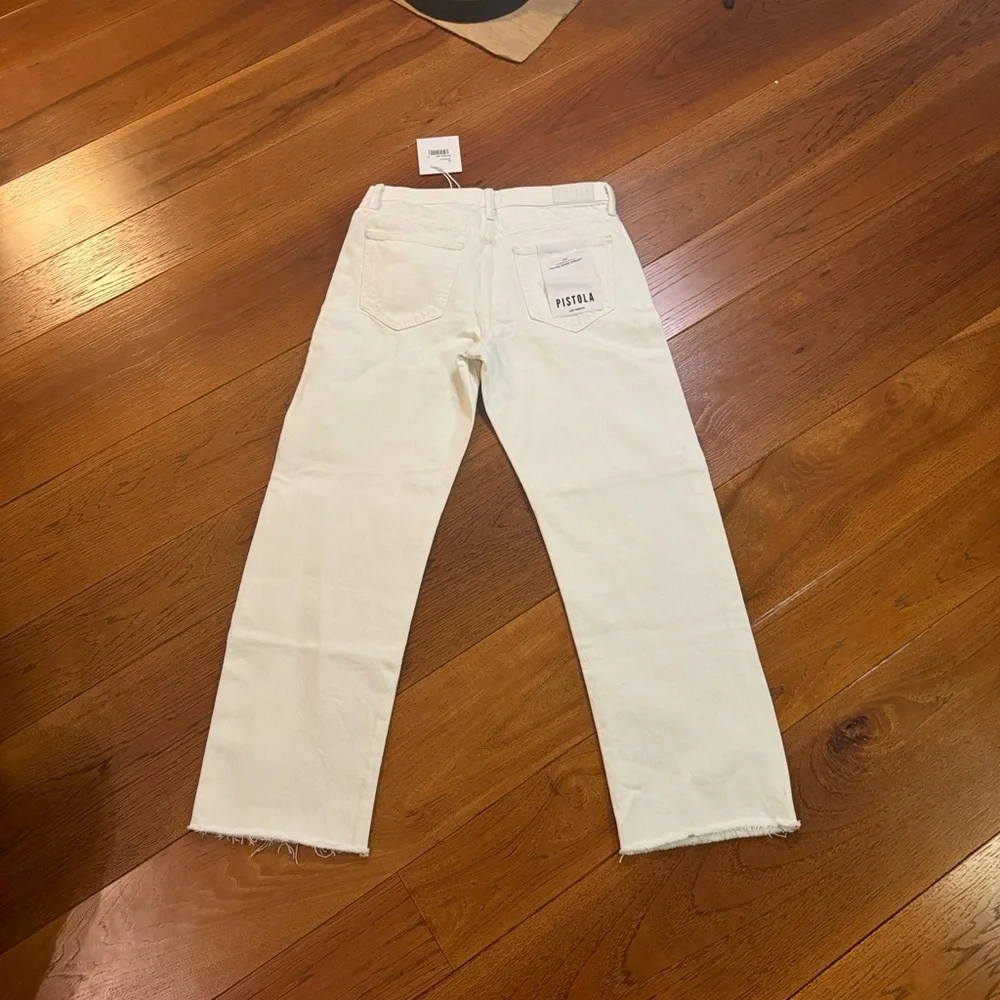 Pistola Lexi Mid Rise Bowed Straight Leg Jeans - Picture 13 of 13